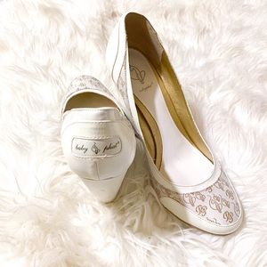 Baby Phat logo print wedge heels ♥️